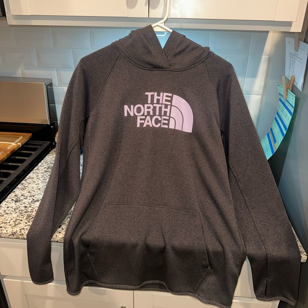 The North Face Charcoal Jacket with Lavender Lining